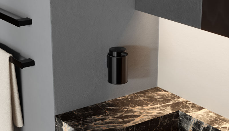 Reframe, tvålpump vägghängd, svart
