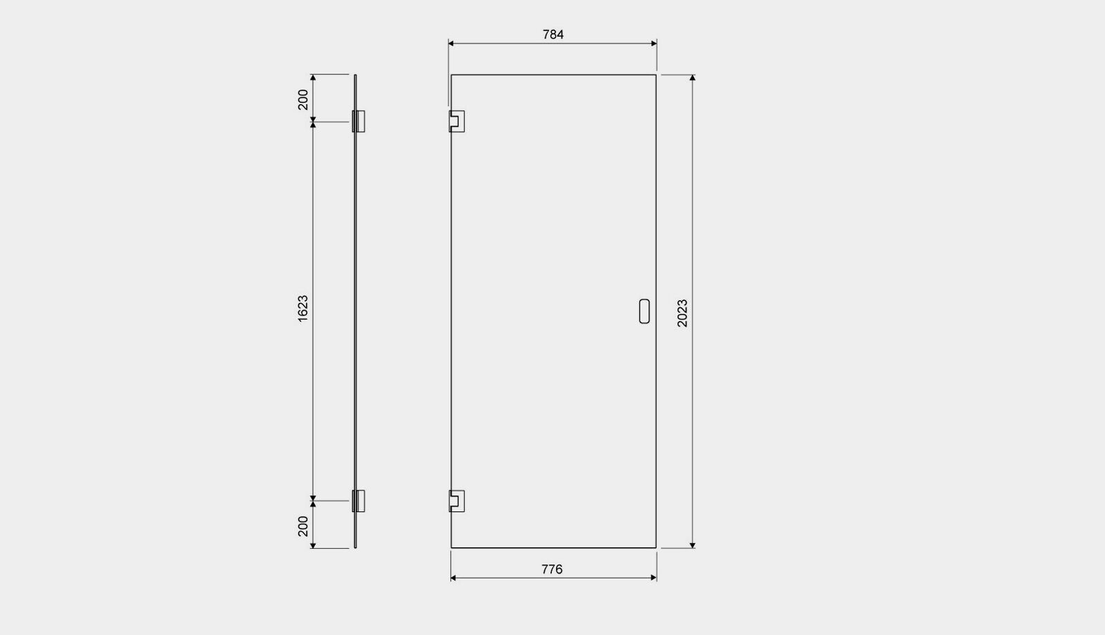 5400 GlassLine glasdörr Transparent 800